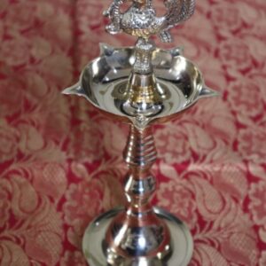 Handcrafted Brass Peacock Stand Diya (Kuthu Vilakku)