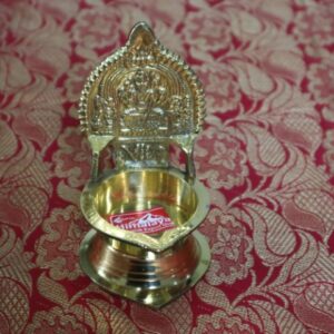 Traditional Handcrafted Brass Kamakshi Deepam (Kamatchi Vilakku) - [10 cms]