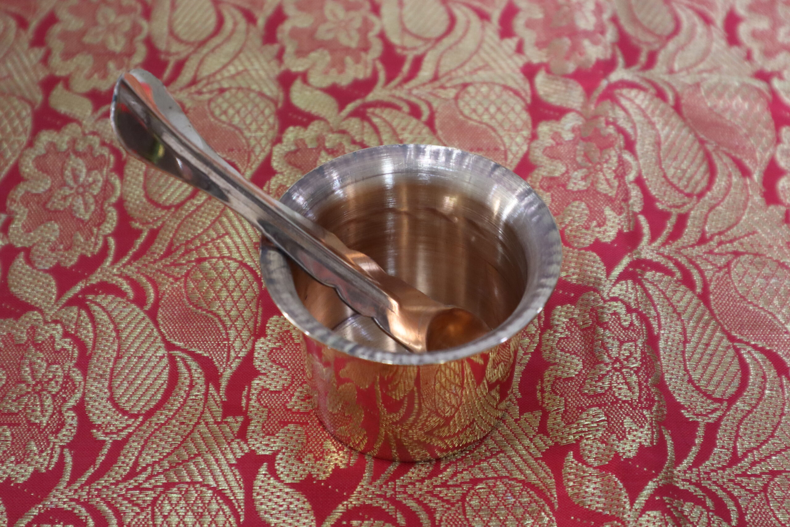 Copper Panchapatra and Udarni Set Small